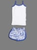 Miss Girly 2tlg. Outfit in Blau/ Weiß