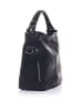 Anna Morellini Leder-Schultertasche in Schwarz - (B)36 x (H)39 x (T)16 cm