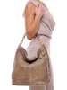 Anna Morellini Skórzany shopper bag "Caroline" w kolorze szarobrązowym - 42 x 38 x 17 cm