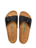 Comfortfusse Leren slippers zwart