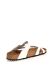 Comfortfusse  Leren teenslippers wit