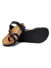 Comfortfusse  Leder-Zehentrenner in Schwarz