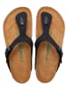 Comfortfusse Leder-Zehentrenner in Schwarz