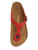 Comfortfusse  Leder-Zehentrenner in Rot