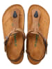 Comfortfusse  Leren teensandalen zandkleurig