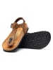 Comfortfusse  Leder-Zehensandalen in Sand