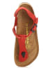 Comfortfusse Skórzane sandały w kolorze czerwonym