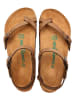 Comfortfusse Leder-Zehensandalen in Sand