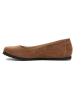 Comfortfusse Leren ballerina's lichtbruin