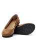 Comfortfusse Leren ballerina's lichtbruin