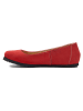 Comfortfusse Leren ballerina's rood