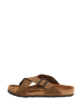 Comfortfusse Leder-Pantoletten in Sand