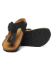 Comfortfusse  Leren teenslippers zwart