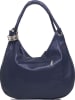 Anna Morellini Leren schoudertas "Alba" donkerblauw - (B)38 x (H)34 x (D)10 cm