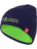 Trollkids Dwustronna czapka beanie "Troll" w kolorze jasnozielono-granatowym