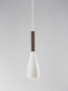 Nordlux Hanglamp "Pure" wit/bruin - Ø 10 cm