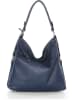 Mia Tomazzi Skórzana torebka w kolorze granatowym - 35 x 29 x 12 cm
