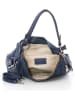 Mia Tomazzi Skórzana torebka w kolorze granatowym - 35 x 29 x 12 cm