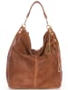 Mia Tomazzi Skórzany shopper bag "Niguarda" w kolorze brązowym - 42 x 38 x 17 cm