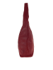ORE10 Leder-Schultertasche "Vercelli" in Bordeaux - (B)40 x (H)30 x (T)14 cm