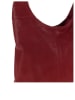 ORE10 Skórzana torebka "Vercelli" w kolorze bordowym - 40 x 30 x 14 cm