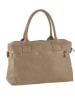 ORE10 Leder-Henkeltasche "Starna" in Beige - (B)34 x (H)26 x (T)14 cm