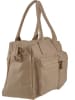 ORE10 Leder-Henkeltasche "Starna" in Beige - (B)34 x (H)26 x (T)14 cm