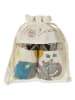 Lait et Miel Leren kruipschoenen "Nijlpaard" wit/meerkleurig