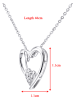 Revoni Witgouden ketting met diamanten hanger - (L) 46 cm