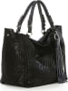 Anna Morellini SkÃ³rzany shopper bag "Solana" w kolorze czarnym - 42 x 30 x 20 cm