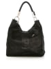 Anna Morellini Leder-Schultertasche in Schwarz - (B)38 x (H)36 x (T)14 cm