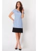 Awama Kleid in Hellblau/ Schwarz