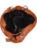 ORE10 Skórzany shopper bag "Carre" w kolorze jasnobrązowym - 45 x 30 x 14 cm