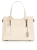 Anna Morellini Leren handtas crème - (B)28 x (H)22 x (D)8 cm