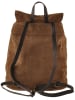 ORE10 Skórzany plecak "Chiny" w kolorze brązowym - 38 x 40 x 17 cm
