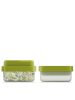 JosephJoseph 3in1-Salatbox "GoEat" in Grün - (B)15 x (H)9,5 x (T)15 cm