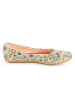 Goby Leder-Ballerinas in Bunt/ Beige