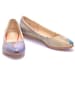 Goby Leder-Ballerinas in Creme/ Lila