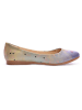 Goby Leder-Ballerinas in Creme/ Lila