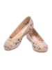 Goby Leder-Ballerinas in Creme
