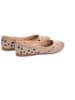 Goby Leder-Ballerinas in Creme