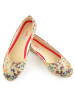 Goby Leder-Ballerinas in Beige/ Bunt