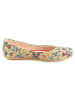 Goby Leder-Ballerinas in Beige/ Bunt