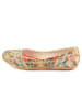 Goby Leder-Ballerinas in Beige/ Bunt