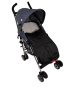 Kaiser Naturfellprodukte Sommer-Fußsack "Rio" in Schwarz/ Weiß - (L)105 x (B)48 cm