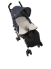 Kaiser Naturfellprodukte Sommer-Fußsack "Rio" in Schwarz/ Weiß - (L)105 x (B)48 cm