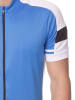 James & Nicholson Fietsshirt met rits blauw/wit