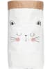 Folkifreckles Aufbewahrungstüte "Cat" in Weiß/ Schwarz - (B)60 x (H)90 x (T)13 cm