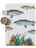 Happy Friday Ściereczki (2 szt.) "Fish" w kolorze biało-szarym ze wzorem do naczyń