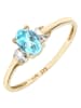 Diamant Exquis Gold-Ring mit Edelstein